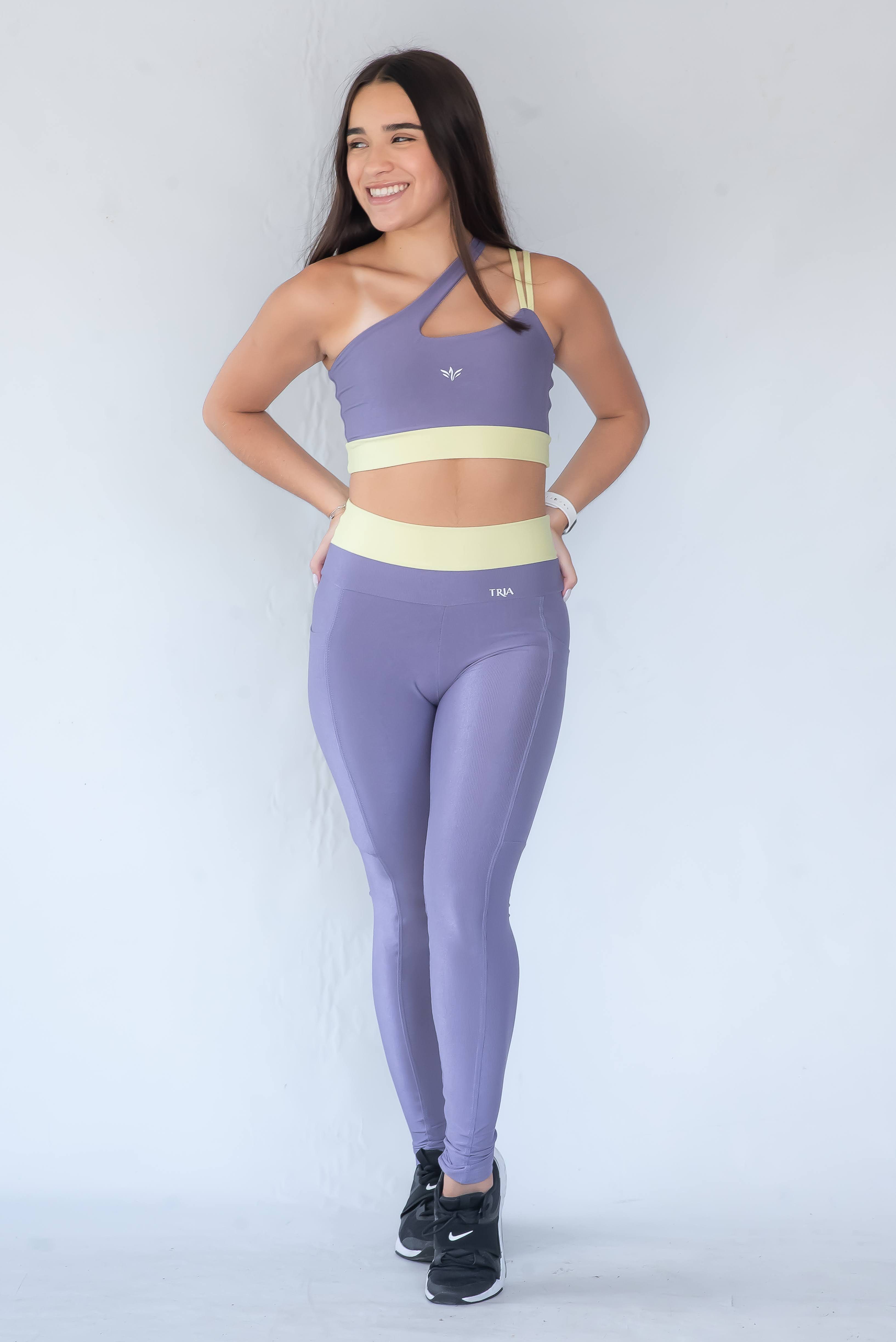 Conjunto bicolor Lilás com manteiga